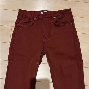 Zara womens Rust Red Jeans sz6